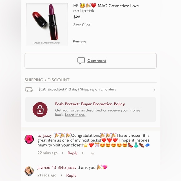 HP x2 🥳🎉♥️ MAC Cosmetics: Love me Lipstick - Picture 2 of 2